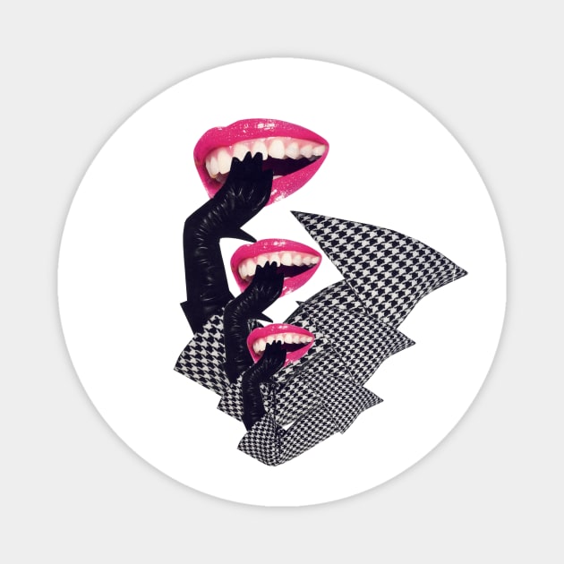 Laughing Girls Magnet by Luca Mainini